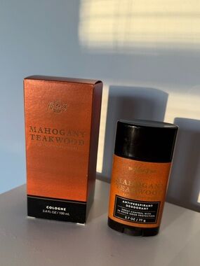 Bath & Body Works Men’s Mahogany Teakwood Cologne and Deodorant Stick set